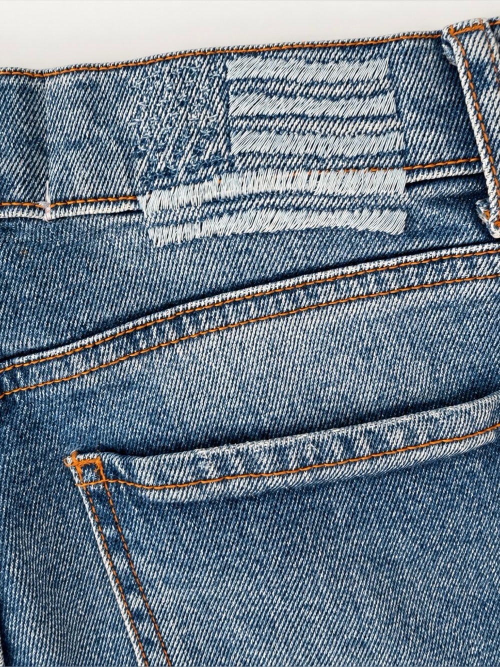 REVICE High Rise Blue Women's Denim Jeans with Contrast Stitching